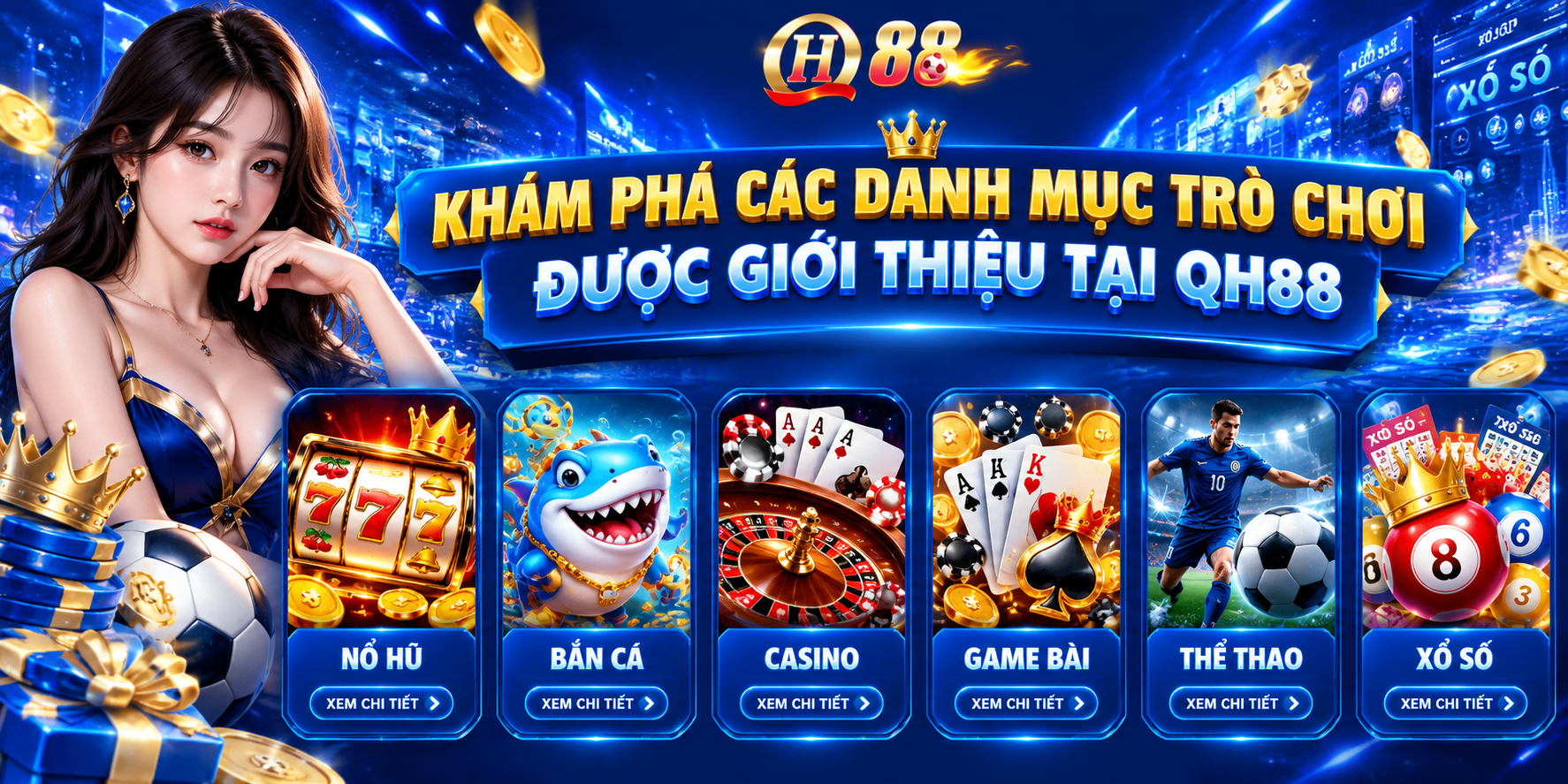 Khám Phá Các Danh Mục Trò Chơi Được Giới Thiệu Tại QH88
